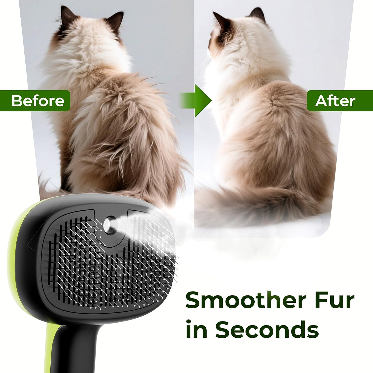 Lowkey Paws Steam Brush | Self-Cleaning 