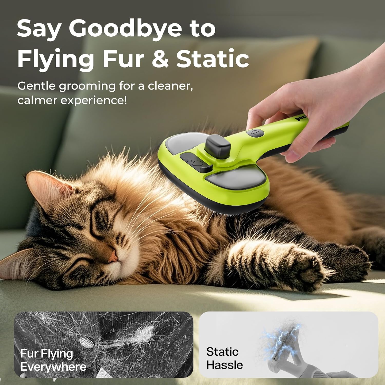 Lowkey Paws Steam Brush | Self-Cleaning 
