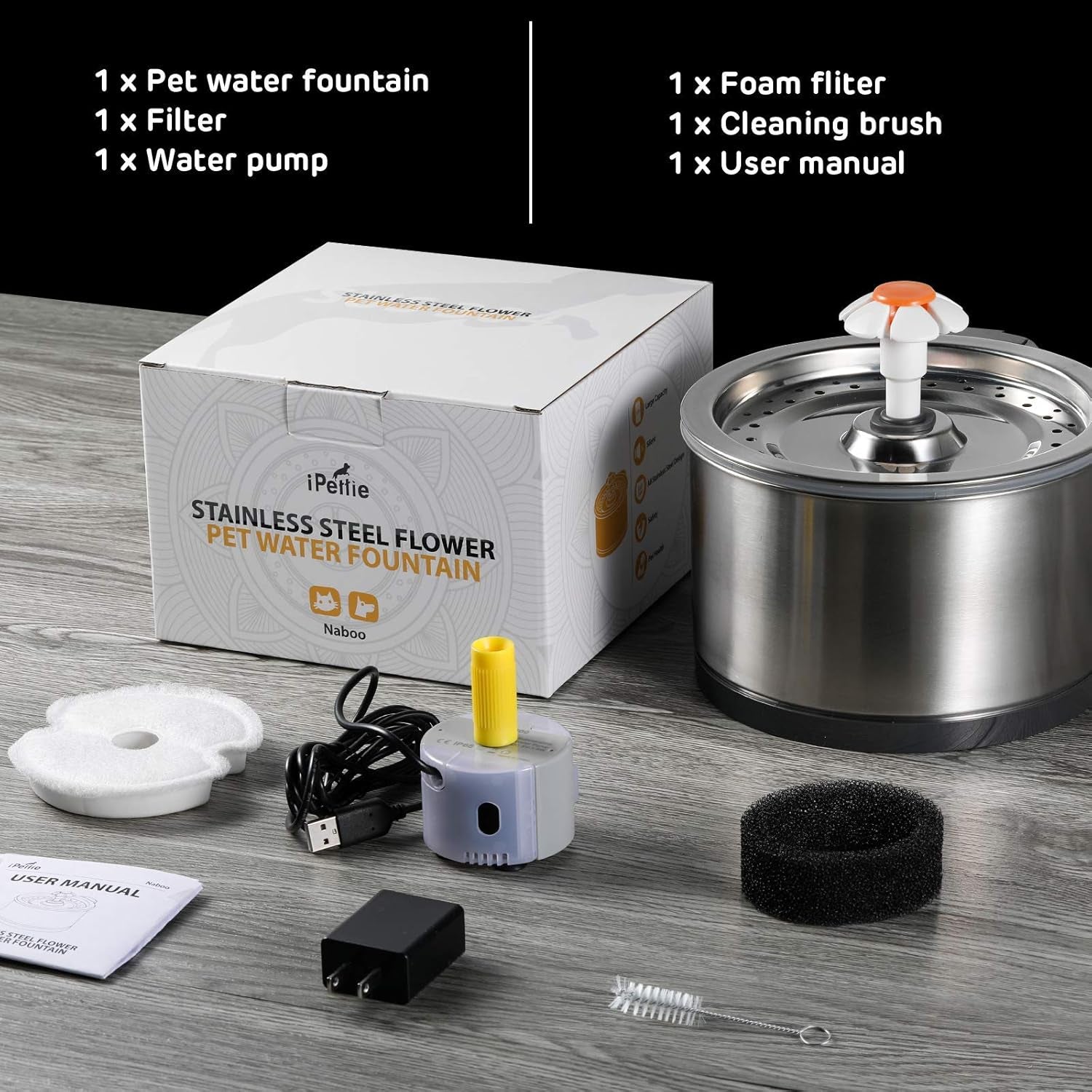 Lowkey Paws Cat Water Fountain | Quiet 4-Stage Filter